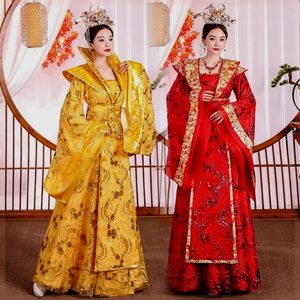 古装女汉服宫廷公主新娘嫁衣中国风凤冠霞帔红色皇后服装婚礼