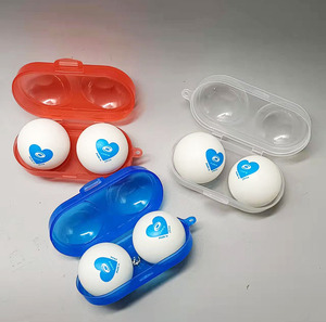 乒乓球收纳盒子塑料透明便携兵乓球收乒乓球盒纳盒子保护盒送球