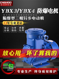 YB防爆马达三相异步电动机YBX4粉尘隔爆型380v三项0.75/1.5/3/4KW
