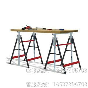 厂家供应可折叠铁制锯木架 多功能锯马 桌台面金属支架