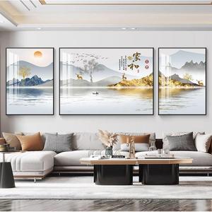 客厅装饰画家和万事兴现代简约沙发背景墙三联挂画2022新款壁画