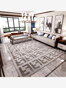 时尚意式灰色地毯客厅茶几美式轻奢北欧现代简约卧室床边手工定制