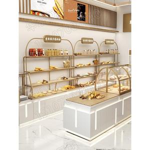 新款面包柜面包展示柜蛋糕店货架糕点展示柜中岛柜模型烘焙房边柜