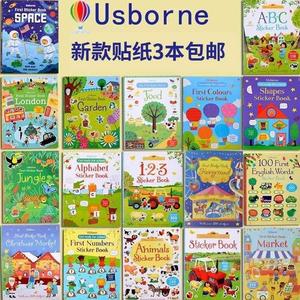 Usborne sticker book 英文贴纸书 幼儿园手工儿童场景贴贴画绘本