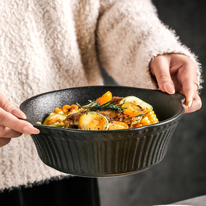 日式双耳汤碗家用大号汤盆碗2024新款螺蛳粉碗高级感盛汤大碗面碗