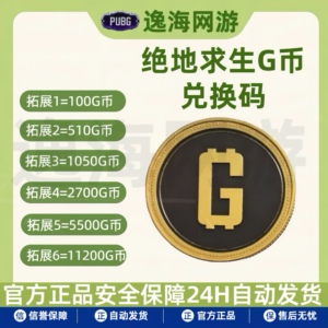 pubgg币绝地求生g币cdk充值兑换代充余额皮肤gcoin吃鸡游戏币金币