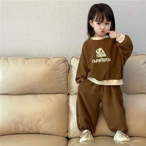 韩系男女童春秋套装2024新款儿童宽松宝宝卫衣韩版洋气两件套运动