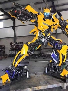 变形金刚2米铁艺大黄蜂擎天柱威震天机器人汽车人金属模型摆件