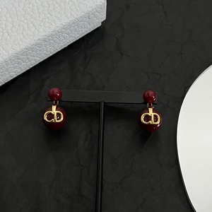 法国直邮Dior/迪奥耳钉 2024新款简约个性大小珍珠字母耳环