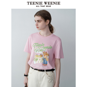 TeenieWeenie小熊女装2024夏装新款大熊短袖T恤打底衫TTRW242401T