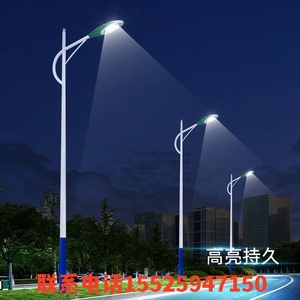 上海新款太阳能路灯庭院灯户外灯新农村中式道路投光灯全套灯带杆