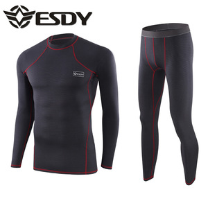 ESDY新款中空纤维蓄热锁热保暖 吸水排汗功能性战术保暖内衣套装