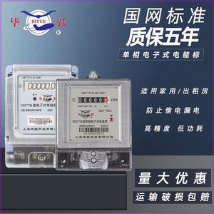 毕跃电表家用220v出租房单相电度表高精度电子式电能表原上海华立