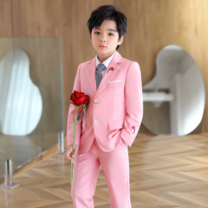 儿童礼服秋季韩版小西装套装一件代发时尚男童主持合唱演出服外套