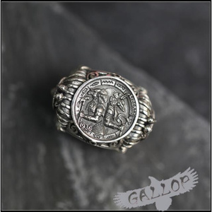 荷鲁斯阿努比斯流浪者硬币 复刻 戒指 铁头的店  纯银款