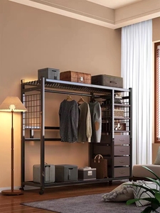 衣柜家用卧室2023爆款自由组合金属衣柜简易组装衣橱多层置物架子