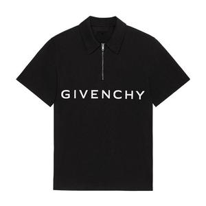 代购Givenchy纪梵希 24FW07 男士 半拉链短袖polo衫BM71D13