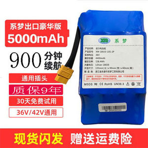 平衡车电池36V42v通用扭扭儿童飘逸车滑板车4400大容量动力锂电瓶