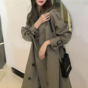 伊芙丽2023年新款风衣女韩系中长版小个子chic设计高级感早春秋外