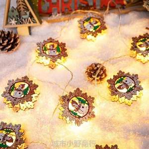 灯饰挂饰雪人圣诞灯串圣诞树装饰串灯室内老人圣诞节彩灯节日挂件