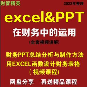 Excel在财务会计中的应用PPT在财务中的运用函数表格技巧视频教程