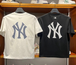 韩国代购MLB白色男女短袖2024夏季新款大logo运动复古老花休闲T恤