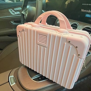 新款粉色手提行李箱化妆小箱子包14寸卡通可爱密码箱便捷16寸迷你