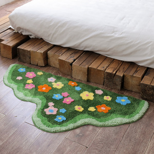 “床边小花园”苔藓客厅少儿房圆形卧室可爱花园地毯浴室入户地垫