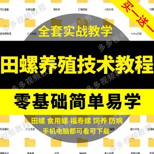 田螺养殖技术教程福寿螺食用螺蛳喂养大全套教学稻田网箱人工饲养