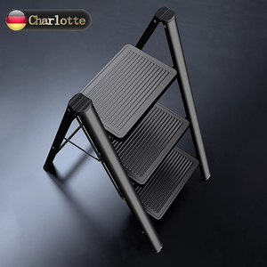 德国家用梯子折叠梯新款小型轻便多功能梯凳加宽加厚铝合金人字梯