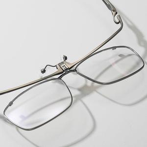 新款钛可上翻式眼镜框男商务全框翻盖眼镜架可配近视老花眼镜女定