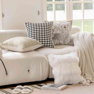 北欧沙发抱枕套ins风现代简约小香风客厅靠枕床头靠垫腰靠背米色