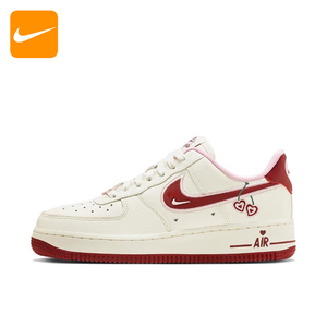 Nike耐克Air Force 1空军一号白粉红樱桃情人节女板鞋 FD4616-161