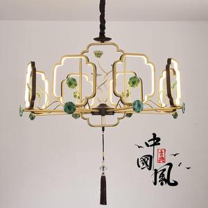 新中式吊灯客厅灯陶瓷灯具中国风餐厅卧室灯禅意现代个性led轻奢