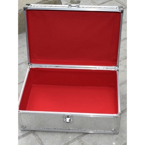 铝合金收纳箱大号家用多功能手提工具箱储物箱密码存钱箱带锁盒子
