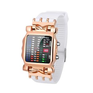定制新款外贸电商二进制LED电子手表创意螃蟹学生LED手表