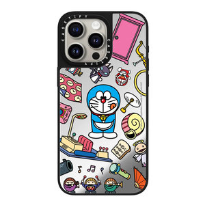 CASETi镜面Doraemon卡通哆啦A梦小伙伴15Pro适用iPhone14ProMax苹果13Pro网红明星叮当猫手机壳12防摔11硬壳