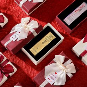黑色小号口红礼品盒子含海绵内衬 精美车载香水包装礼盒空盒