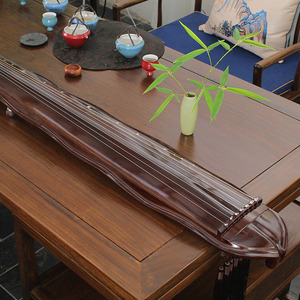 蕉叶式古琴初学者入门练习琴纯手工生漆杉木演奏七弦琴包教学