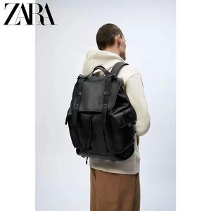 ZARA男包复古双肩包男士背包旅行上班通勤电脑包大容量大学生书包