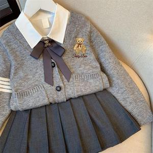 韩系女童春装连衣裙儿童裙子jk制服套装学院风春季小学生童装女孩