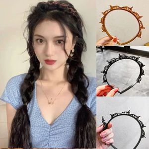 Luxury Woman Non-Slip Hair Bands with Clips Double Band Head