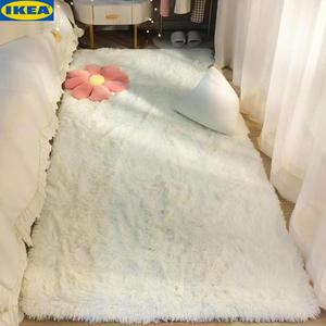 宜家正品地毯卧室床边毯客厅满铺大面积毛毯地垫子家用少女房间北