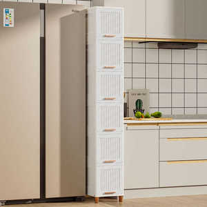 德国厨房冰箱卫生间夹缝收纳柜窄缝边角置物架柜子侧边缝隙储物柜