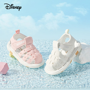 迪士尼儿童叫叫鞋2024夏季新款童鞋男女童步前鞋宝宝凉鞋会响鞋子
