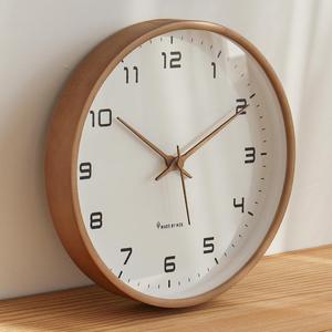 IKEA宜家简约实木质挂钟超静音钟表客厅家用时尚创意北欧轻奢时钟