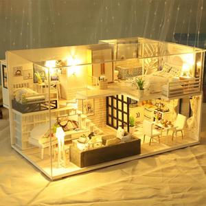 生日礼物3d立体拼图木质房子diy手工模型小屋益智大型成年人减压