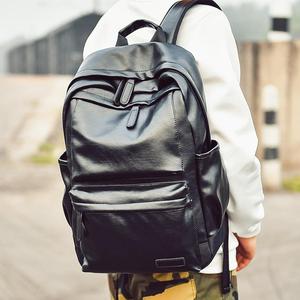 韩版双肩包男皮旅行背包学院风大学生书包时尚潮流 笔记本电脑包