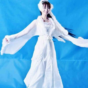 新款古装白色薄纱飘逸仙女舞蹈服性感写真狐狸装汉服女小龙女演出