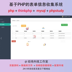 php thinkphp 表单信息收集管理系统在线网上平台网站程序源代码电子版飍譶